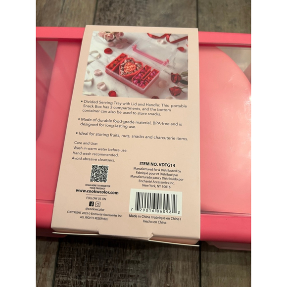 NEW CWC Cook With Color Pink & Clear Snack Box One Size - Picture 9 of 9
